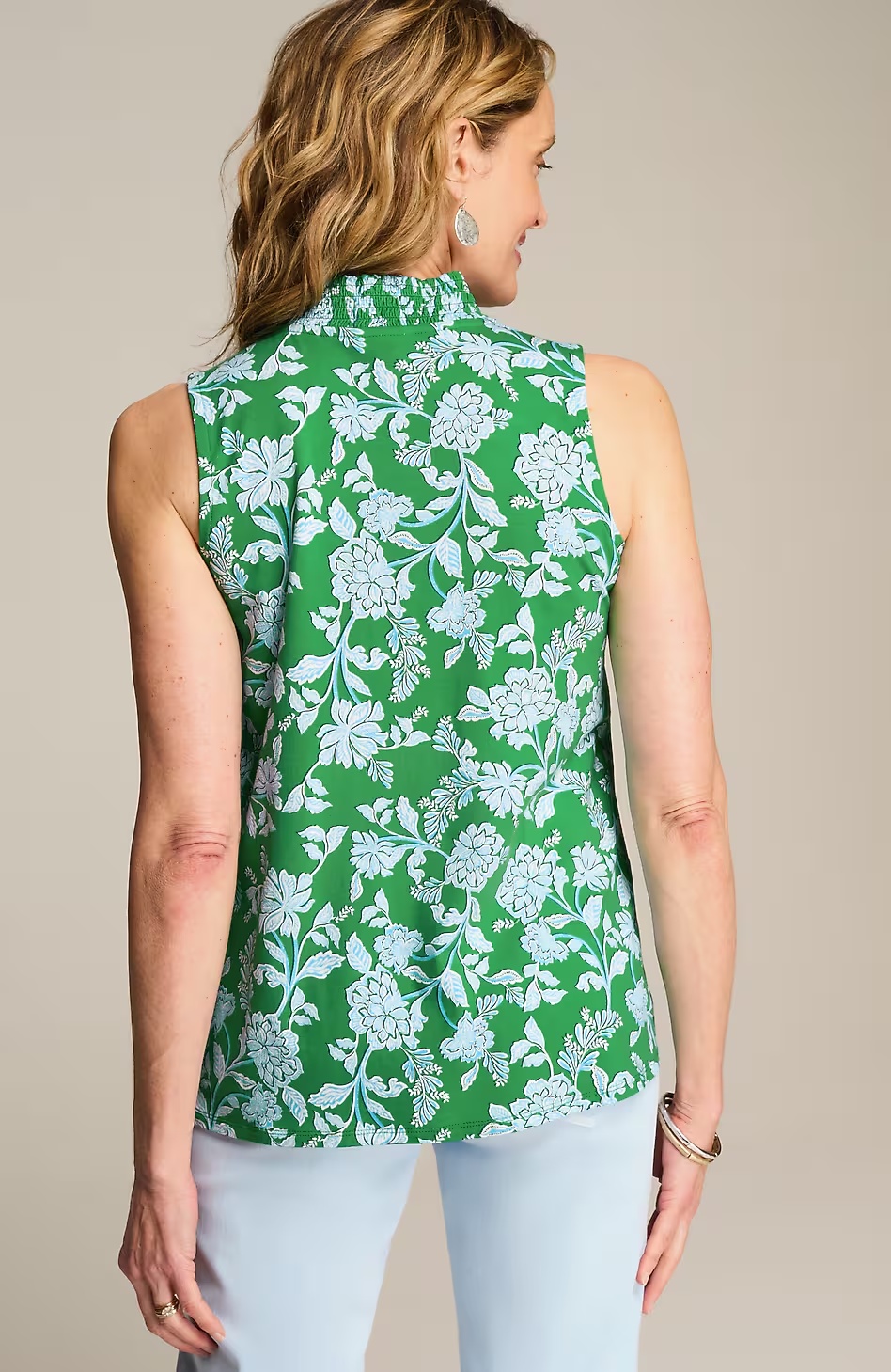 56397-Smocked-Neck-Sleeveless-Top-11.jpg Smocked-Neck Sleeveless Top