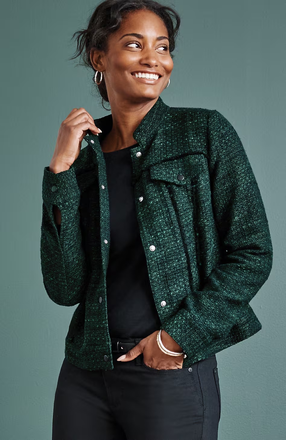 5726-Tweed-Snap-Front-Jacket-1.jpg Tweed Snap-Front Jacket