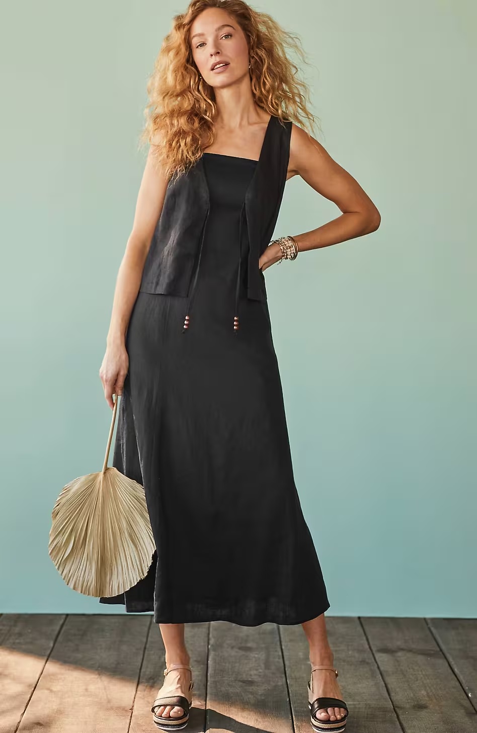Linen Two-Piece Dress Set