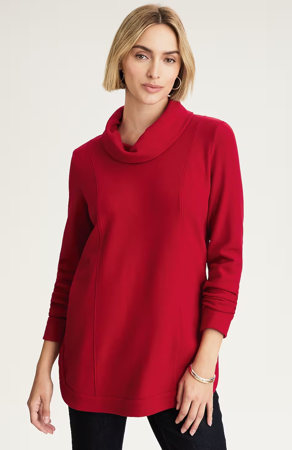 cozy seamed tunic
