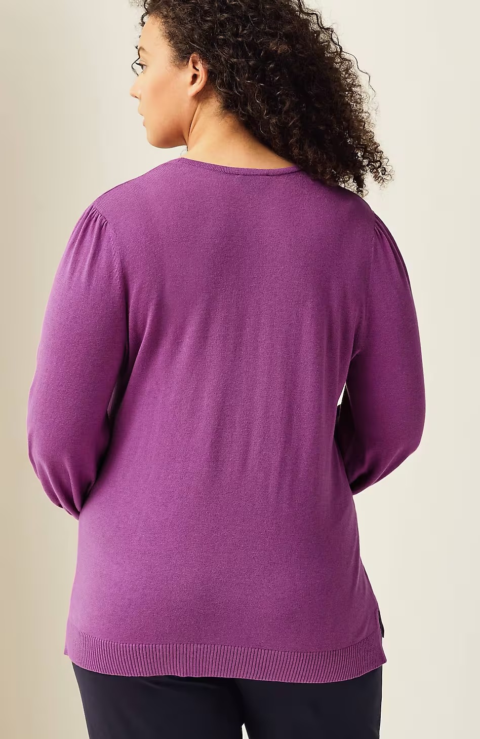 64933-Wearever-Silk-Blend-Blouson-Sleeve-Sweater-2.jpg Wearever Silk-Blend Blouson-Sleeve Sweater