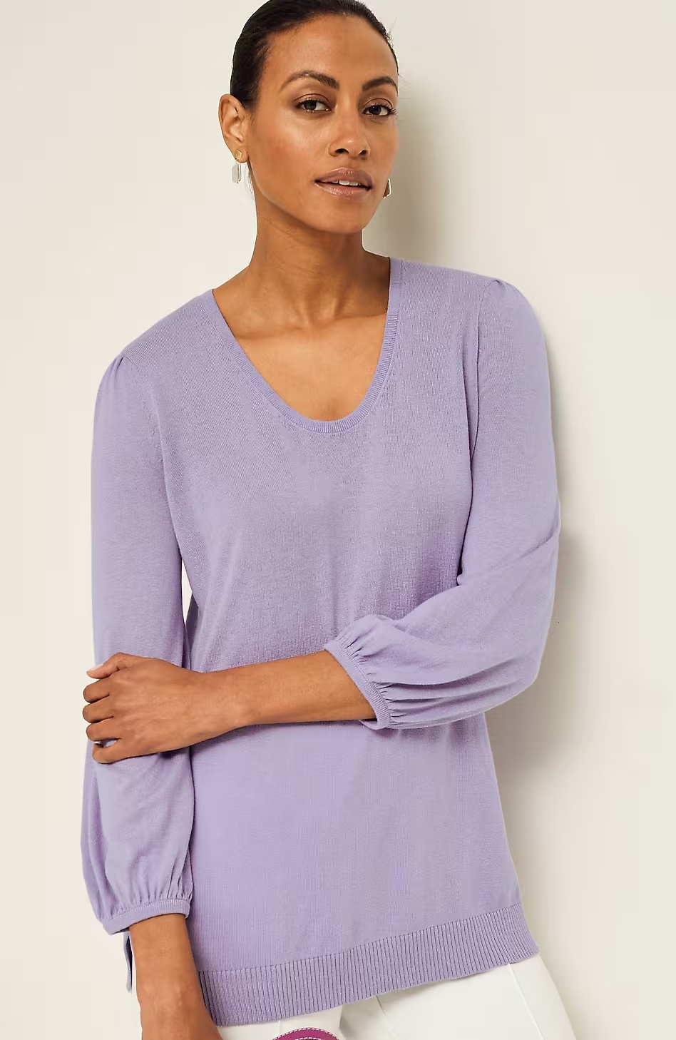 64933-Wearever-Silk-Blend-Blouson-Sleeve-Sweater-7.jpg Wearever Silk-Blend Blouson-Sleeve Sweater
