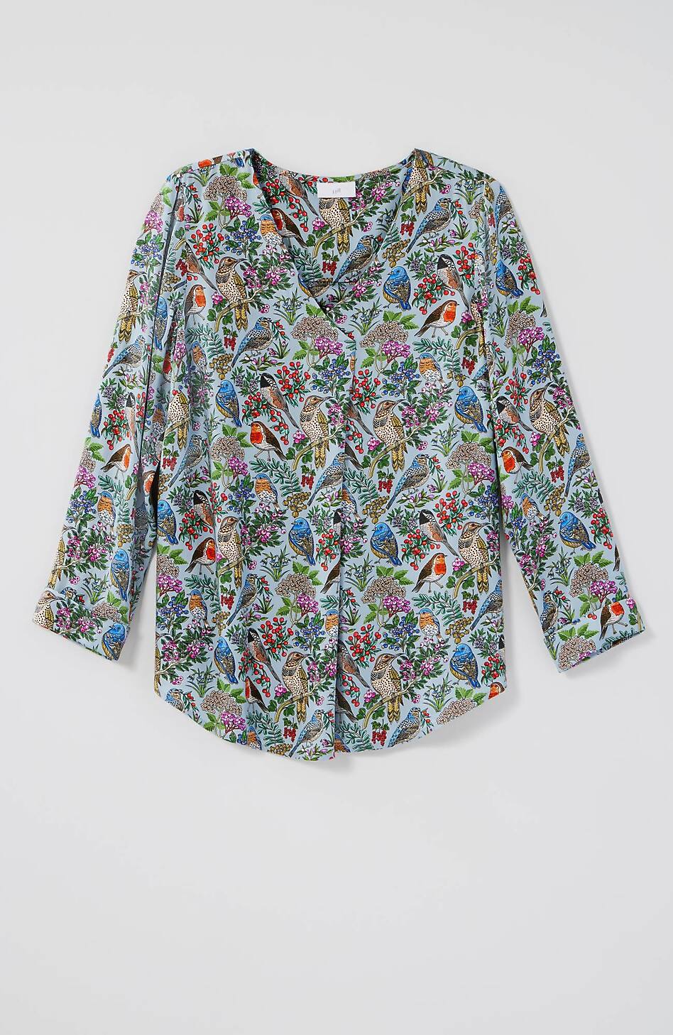 65012-Printed-Satin-V-Neck-Popover-14.jpg Printed Satin V-Neck Popover