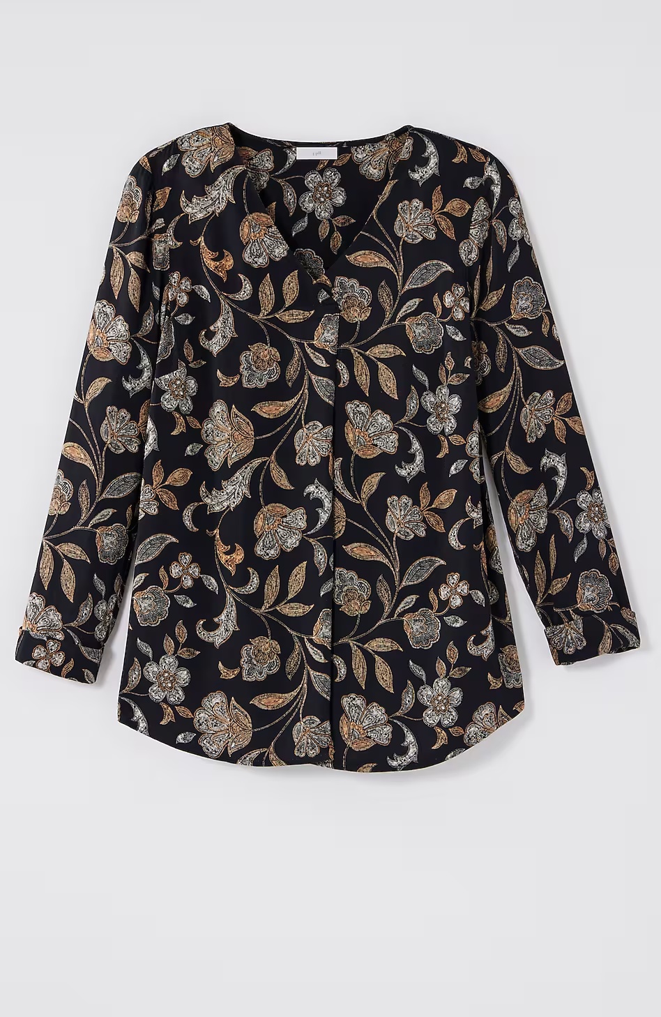 65012-Printed-Satin-V-Neck-Popover-15.jpg Printed Satin V-Neck Popover