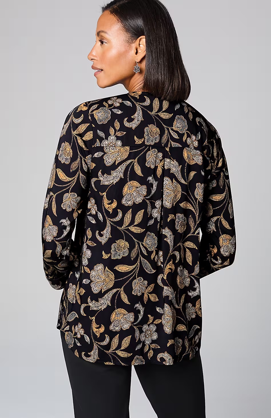 65012-Printed-Satin-V-Neck-Popover-9.jpg Printed Satin V-Neck Popover