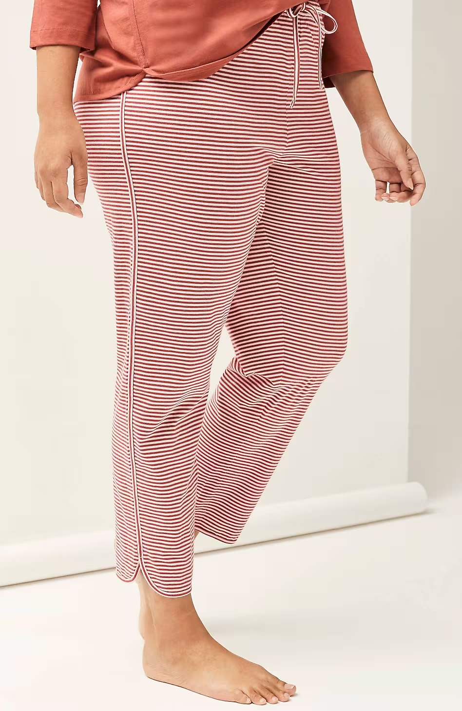 Sleep Ultrasoft Curved-Hem Slim-Leg Pants