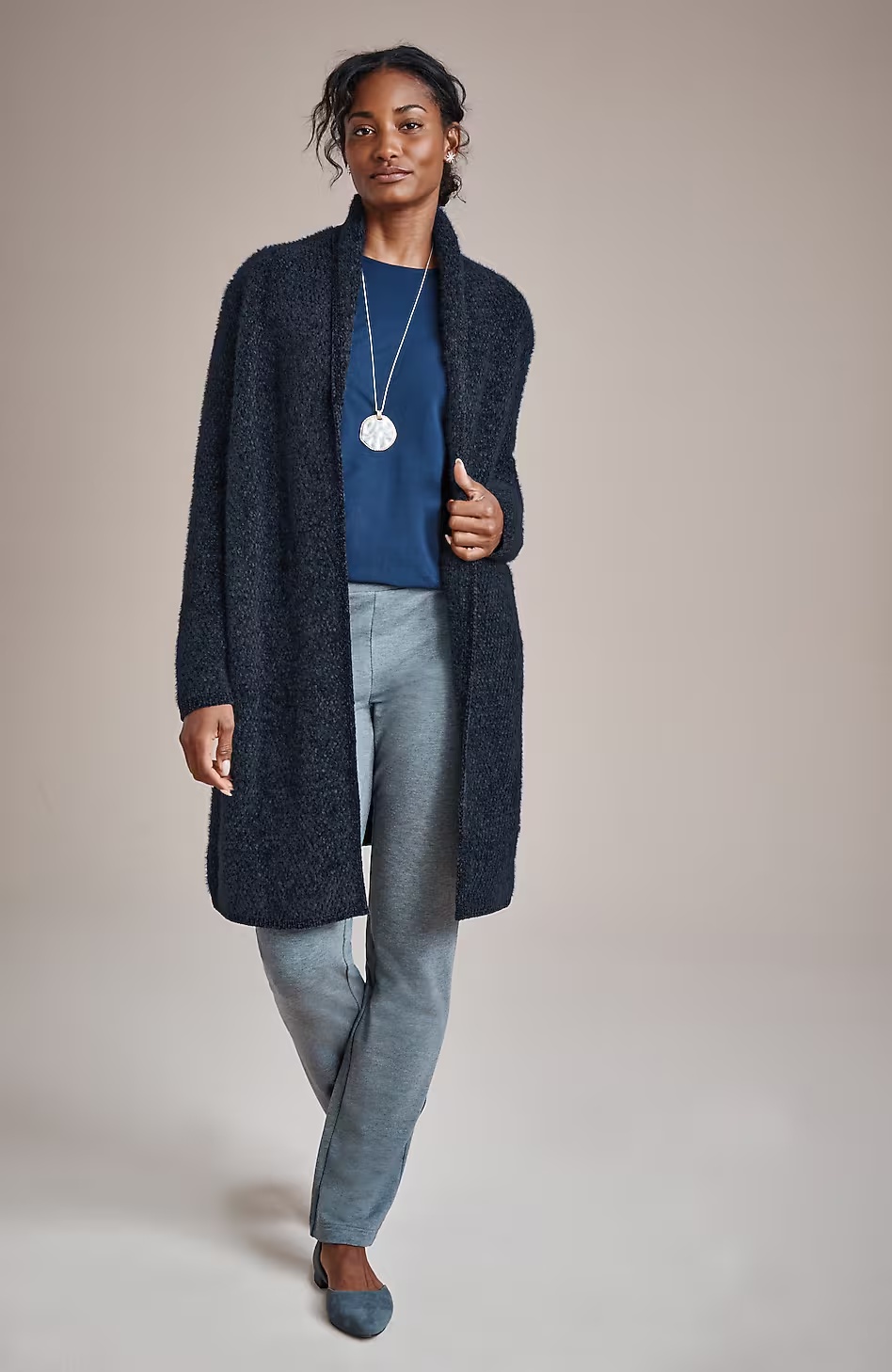 Pure Jill Luxe-Chenille Open-Front Cardi