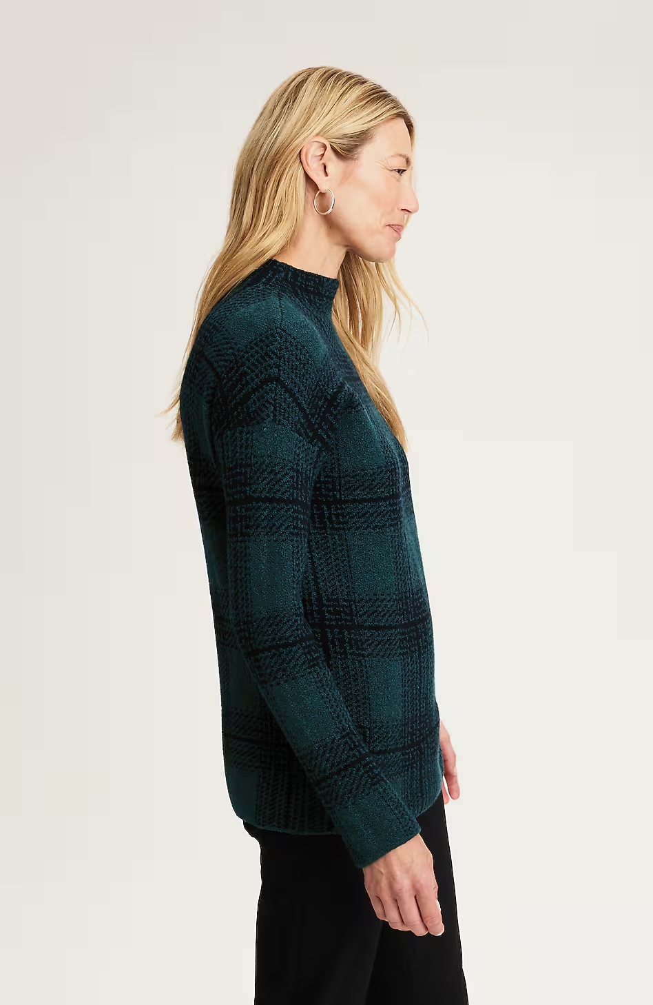7262-Plaid-Funnel-Neck-Sweater-5.jpg Plaid Funnel-Neck Sweater