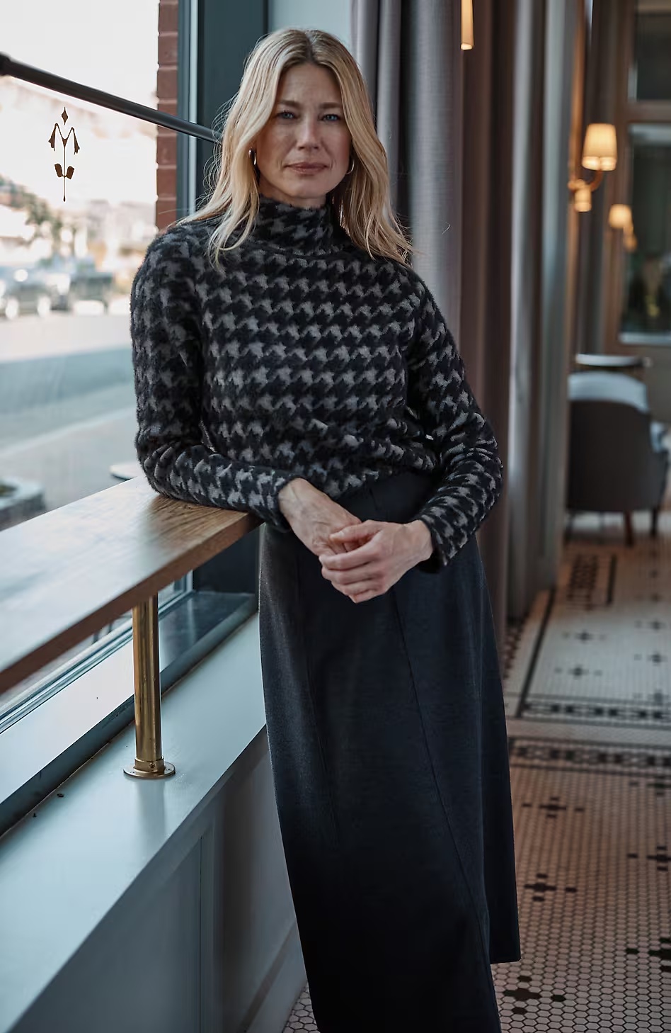 Wearever Houndstooth Jacquard Sweater