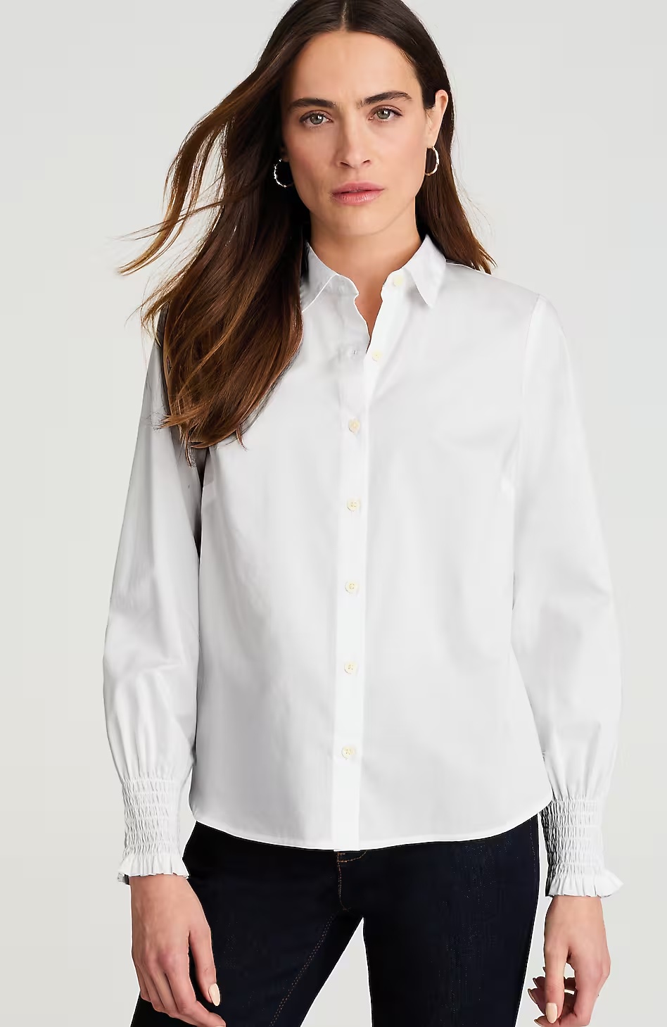 8096-Smocked-Sleeve-Poplin-Shirt-5.jpg Smocked-Sleeve Poplin Shirt