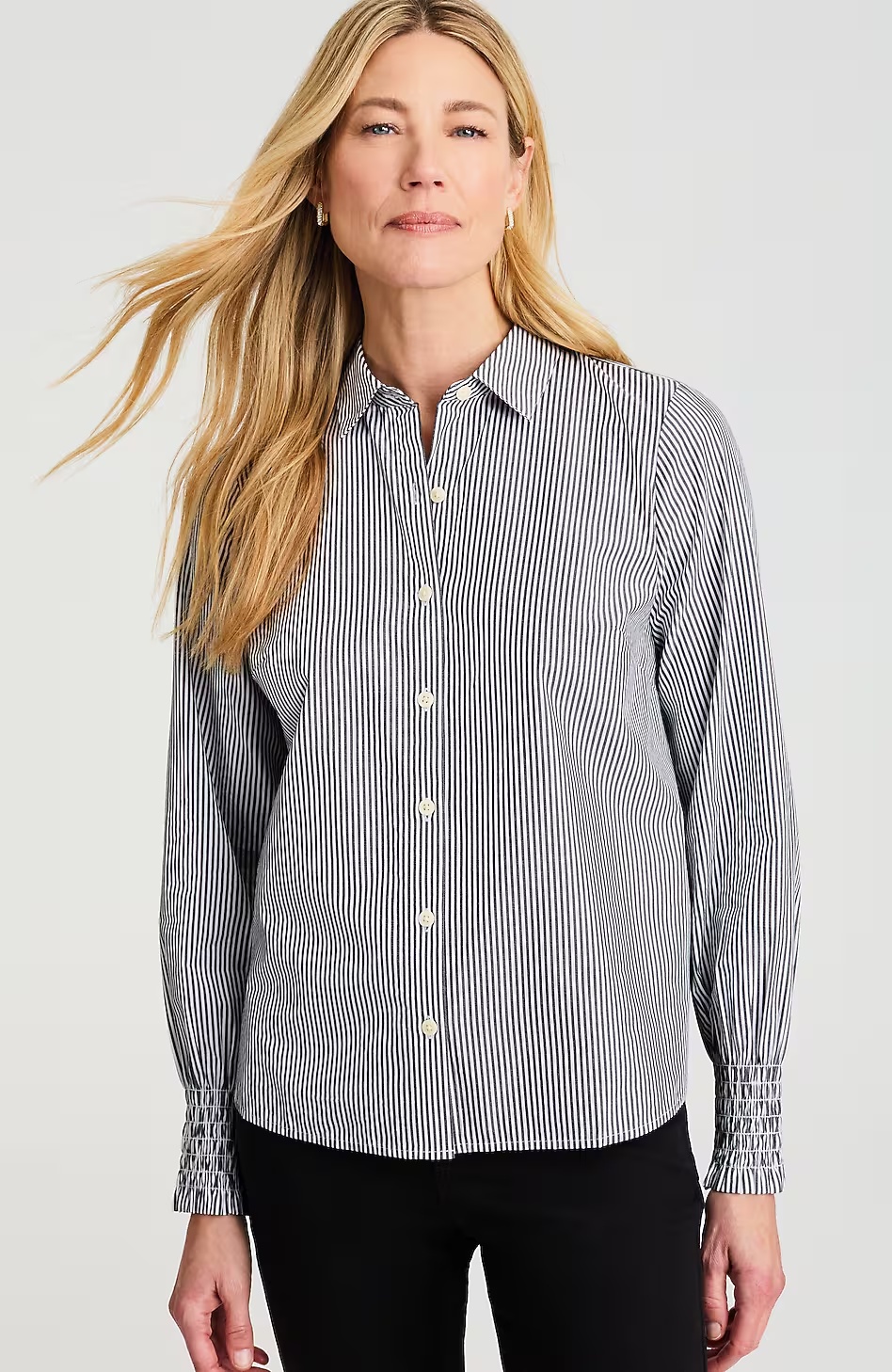 8096-Smocked-Sleeve-Poplin-Shirt-7.jpg Smocked-Sleeve Poplin Shirt