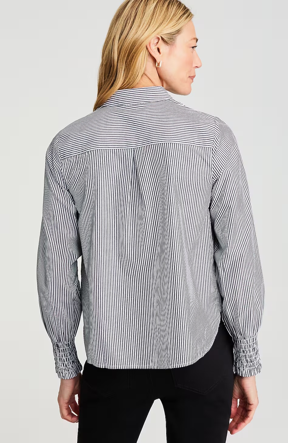 8096-Smocked-Sleeve-Poplin-Shirt-9.jpg Smocked-Sleeve Poplin Shirt