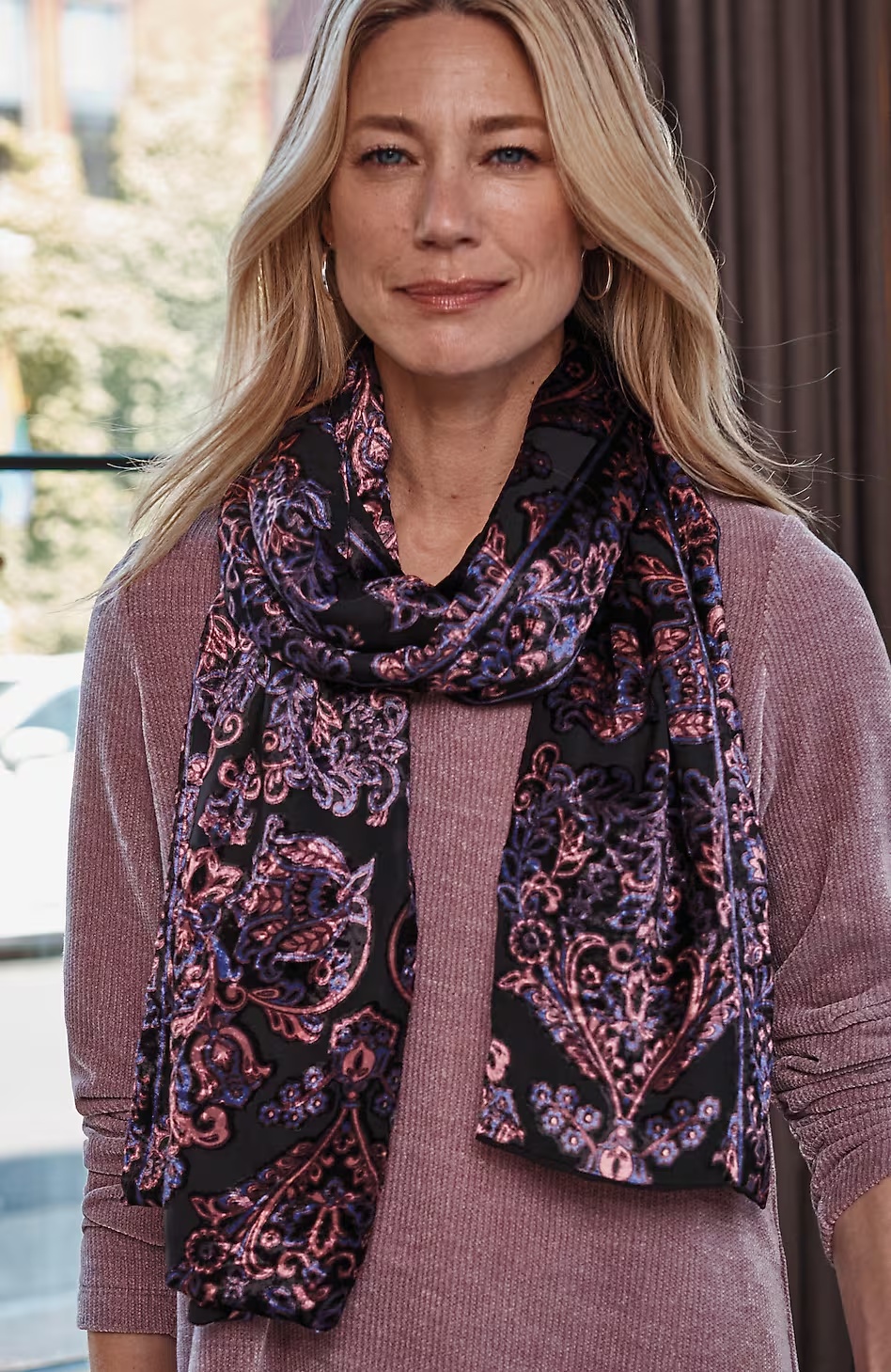 Velvet Burnout Scarf