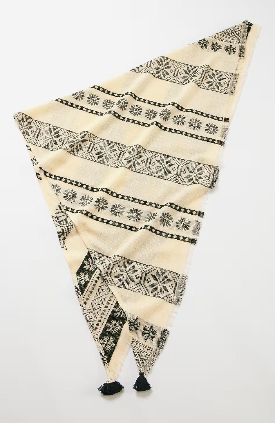 Snowflake Jacquard Triangle Scarf