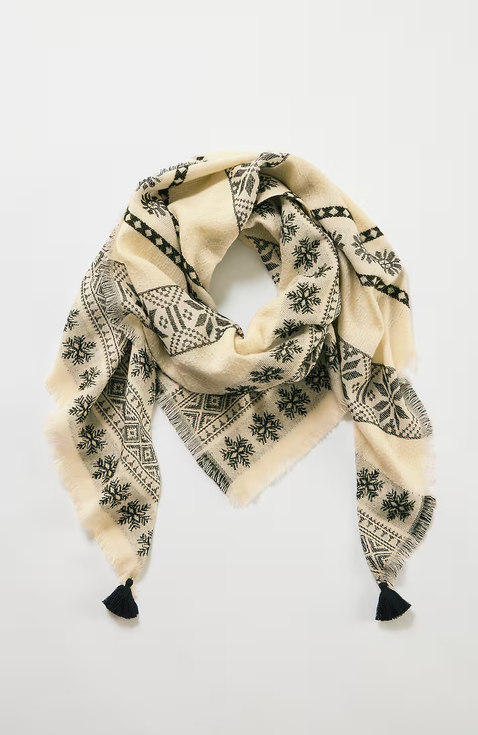 83-Snowflake-Jacquard-Triangle-Scarf-4.jpg Snowflake Jacquard Triangle Scarf
