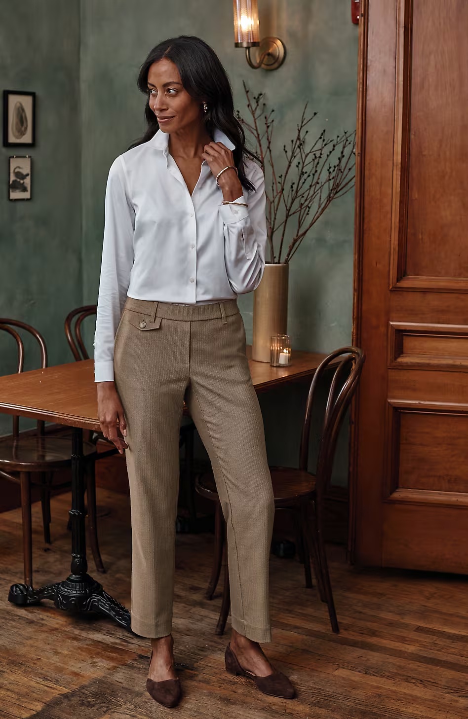 8493-Herringbone-Straight-Leg-Trousers-1.jpg Herringbone Straight-Leg Trousers