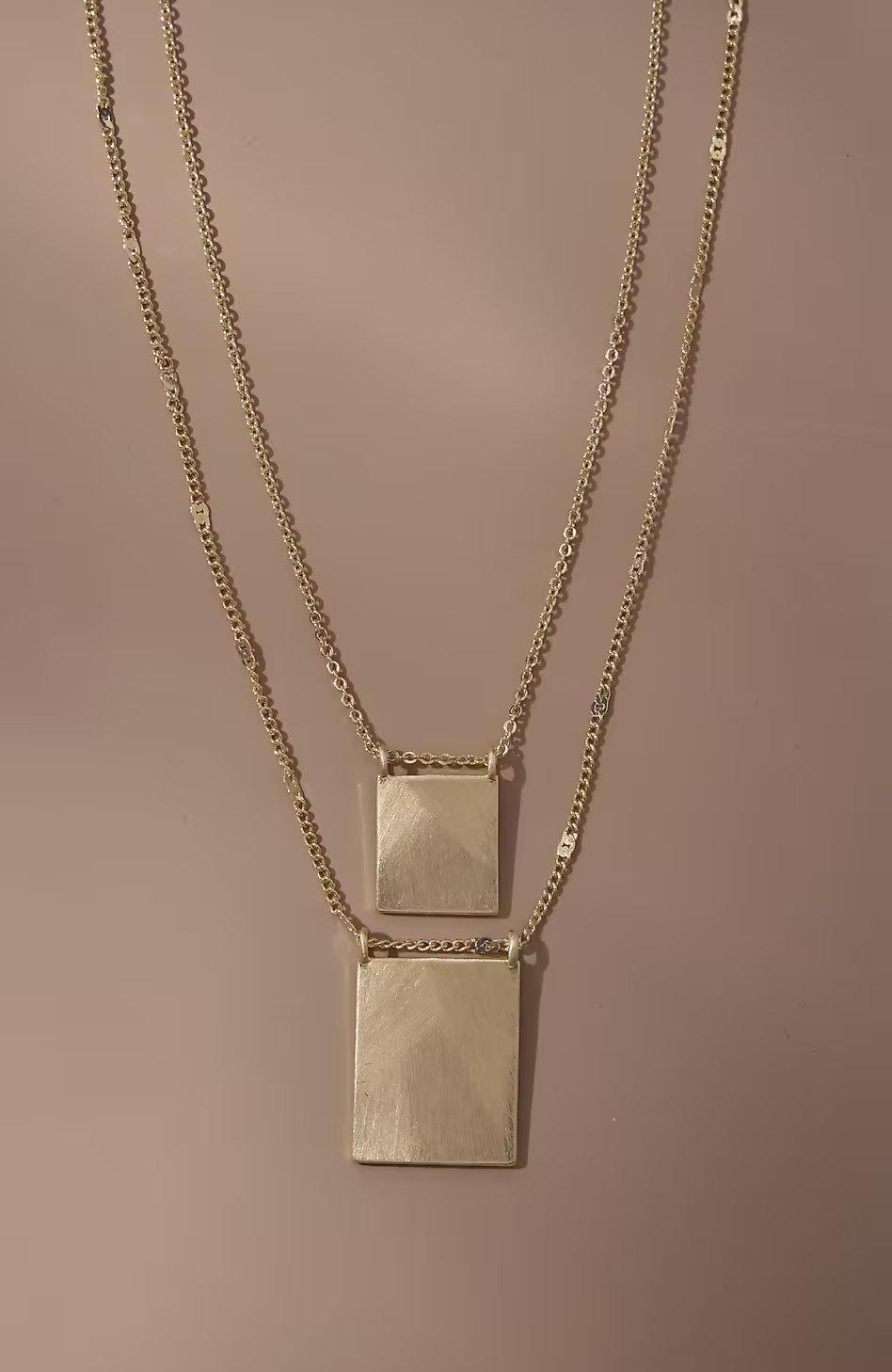 Demi-Fine Layered-Squares Necklace