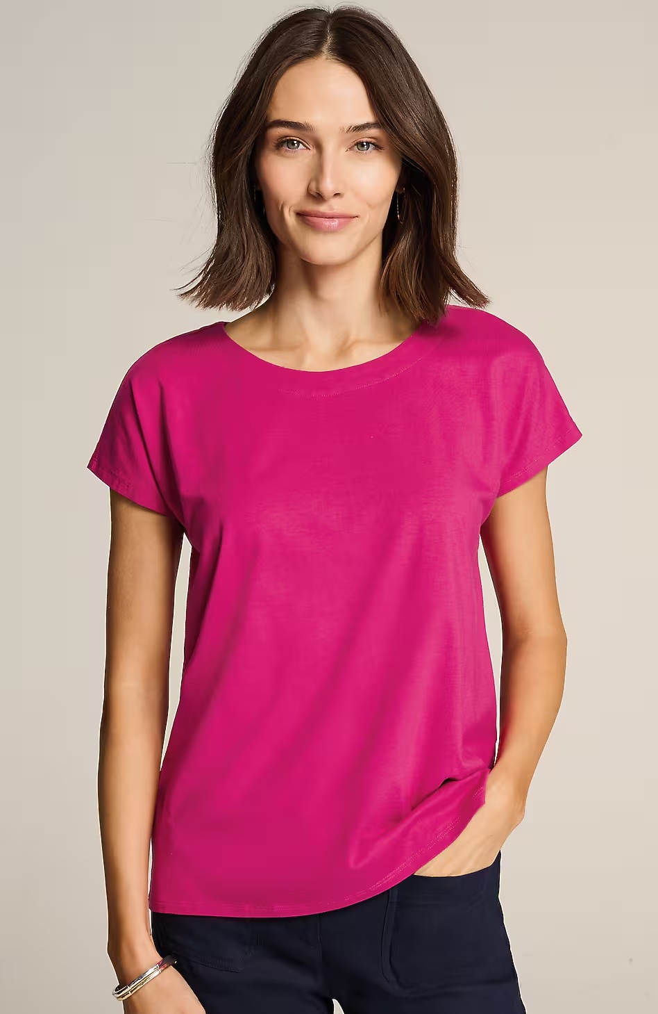 Luxe Supima® Scoop-Neck Tee
